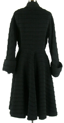 40s Black Cashmere Sally Milgrim Coat Jacket