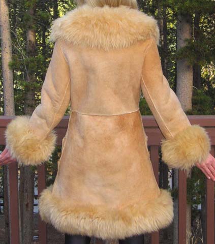 70s Boho Shearling Hippie Coat