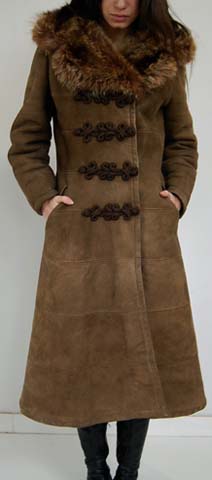 70s Shearling Racoon Fur Sheepskin Princess Coat