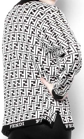 fendi dress garde avant knit cocoon 80s mini moda